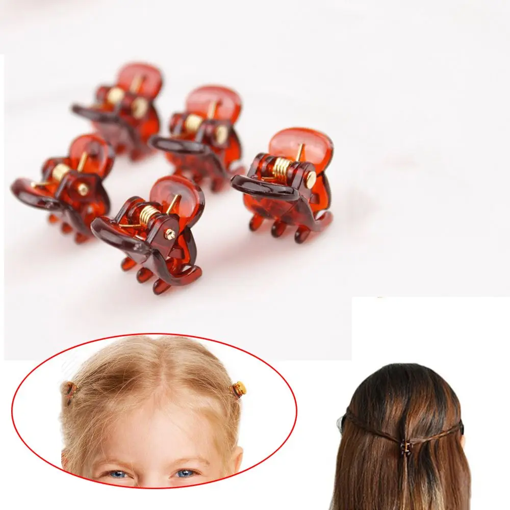 10 шт. смешанные маленькие заколки для волос пластиковые черные мини зажимы