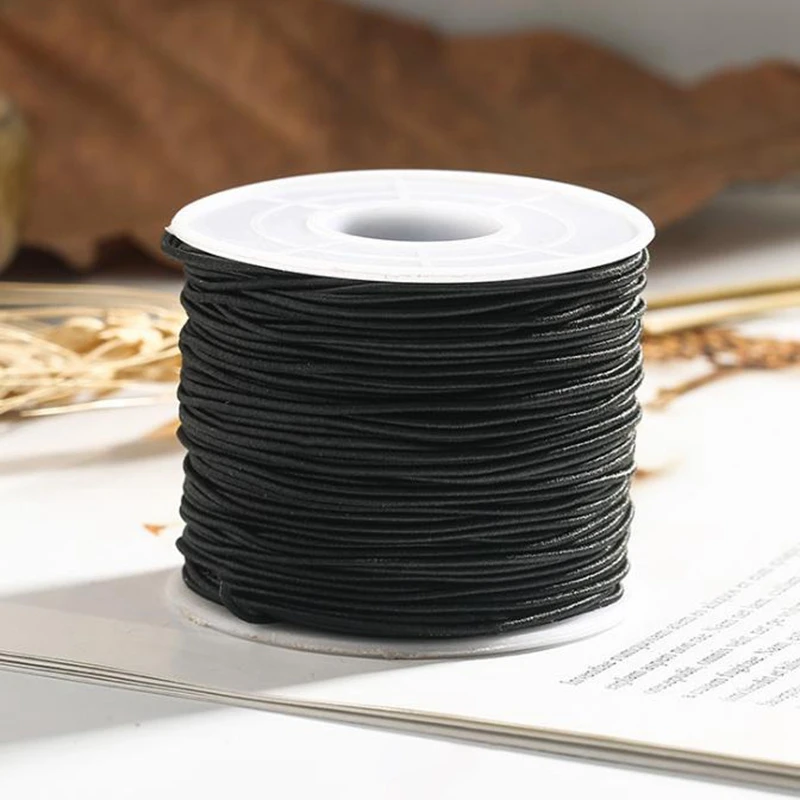 Leather Line Waxed Cord Cotton Thread String Strap Necklace Rope for Jewelry Making DIY Bracelet Supplies Black | Украшения и