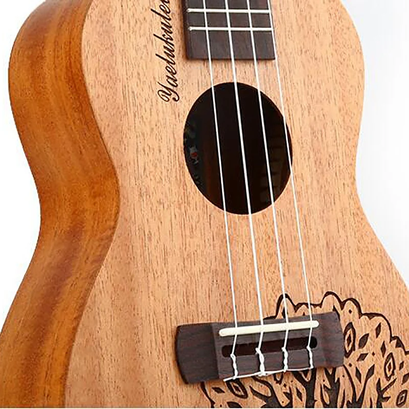 

Yael 23 Inch 4 Strings Sapele Ukulele Rosewood Fretboard Hawaiian Mini Guitar Music Instrument Tree Shape Cute Concert Ukulele