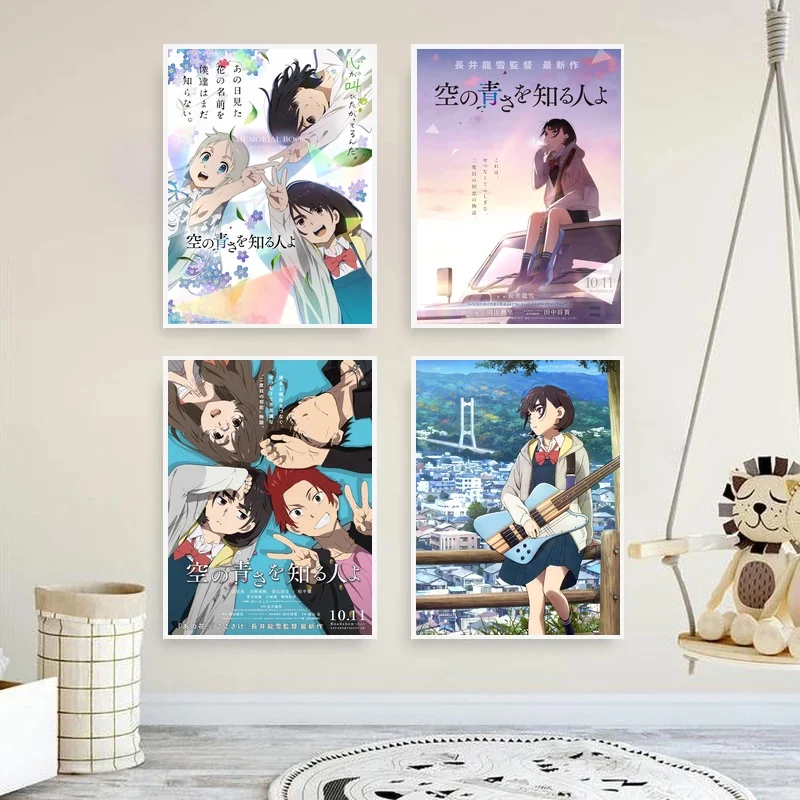 

Her Blue Sky Japanese Anime Posters Home Decor Study Bedroom Bar Cafe Wall Paintings