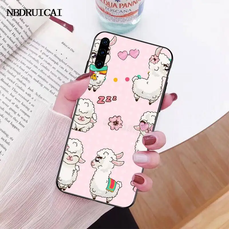 PENGHUWAN Kawaii симпатичная лама Альпака DIY Печать чехол для телефона Huawei P30 P20 P10 P9 P8 Mate 20