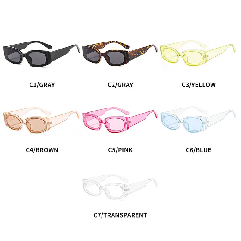 

2020 Small Square Sunglasses Women Men New Fashion Luxury Brand Hip Hop Rectangle Gadient Lens Female Sun Glasses Eyewear