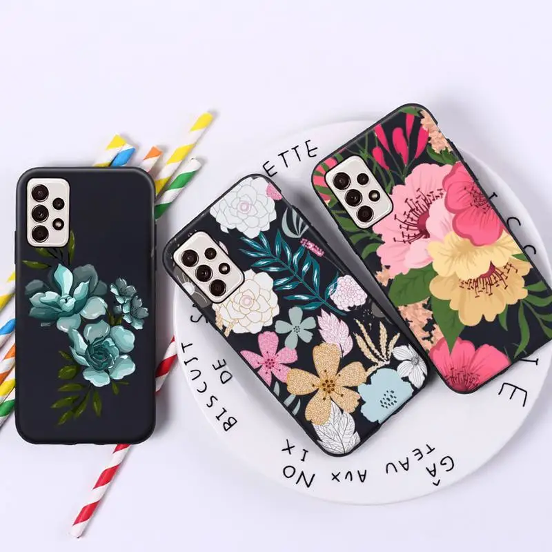 

Flower Bud Phone Case For Samsung A10 32 51 52 71 72 50 12 21S S10 S20 S21 note 10 20 Plus Fe Ultra