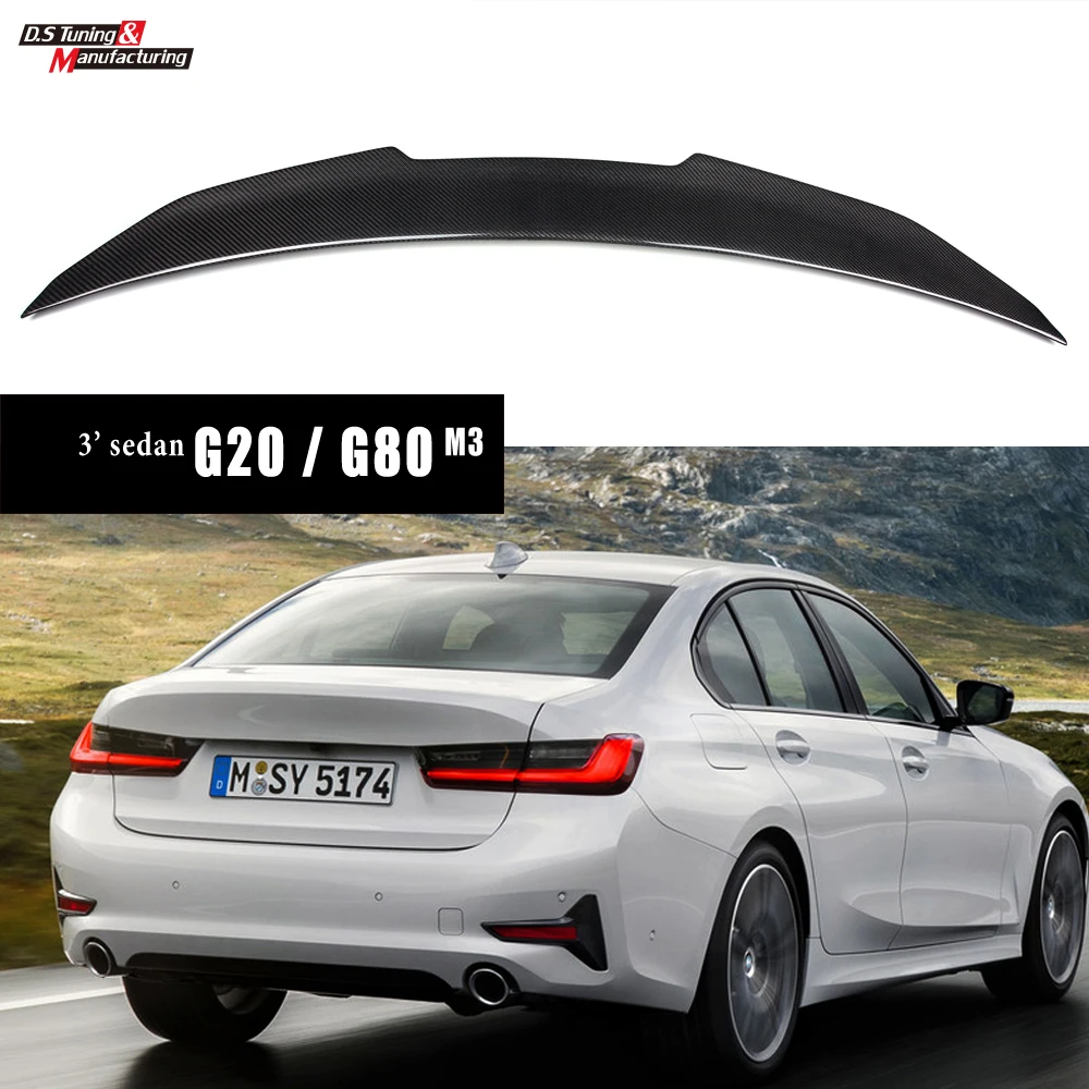 

Задний спойлер для багажника carнагрудник из волокна для BMW, новая серия 3 G20 G80, задние крылья 2019 дюйма