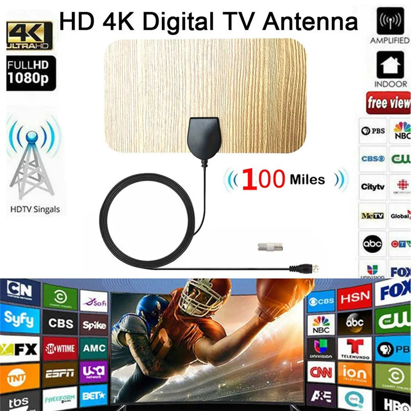 

ZUIDID Beautiful Wood Grain Universal Digital TV Antenna Signal Receiver Is Suitable For All Kinds Of TV Signal Reception