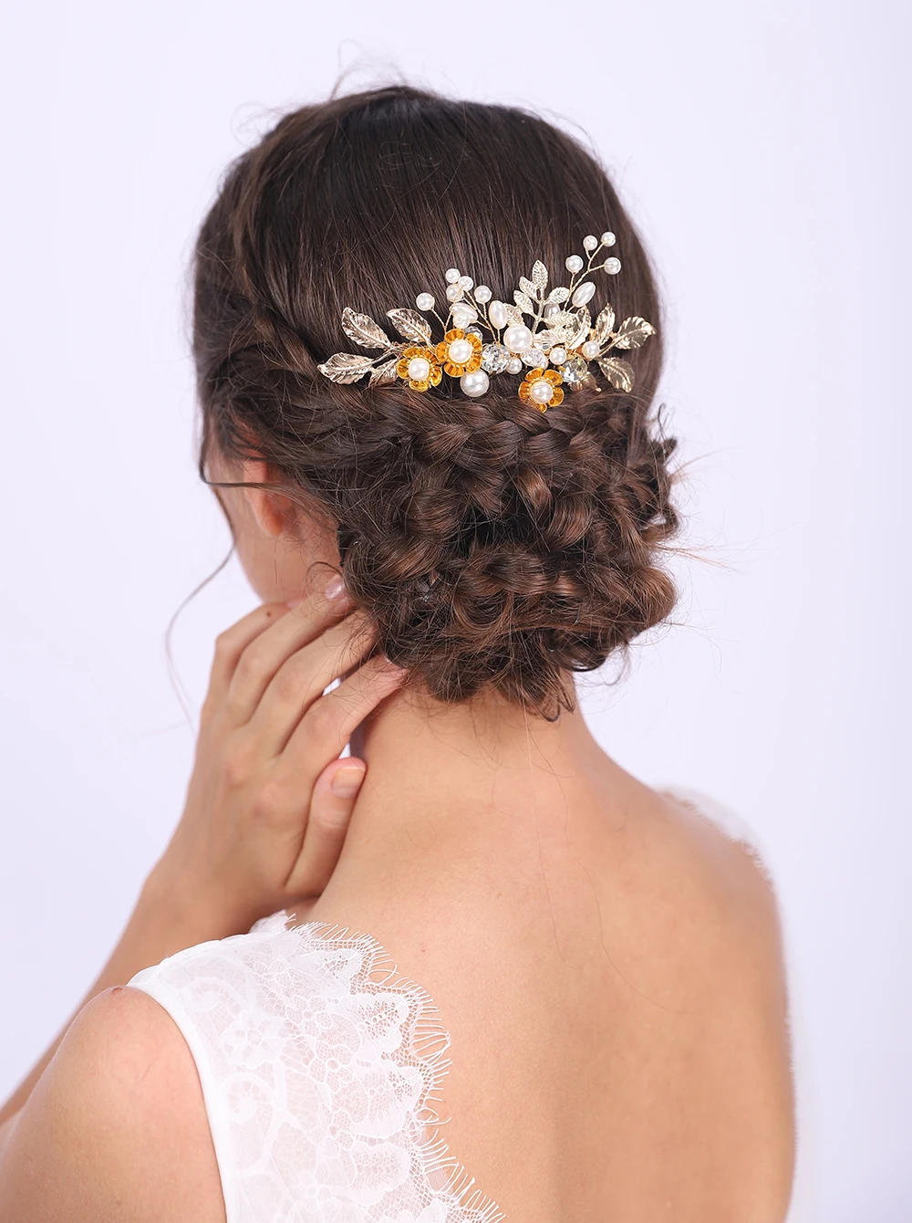 Винтажные Украшения для волос с золотыми цветами и искусственными Богинями