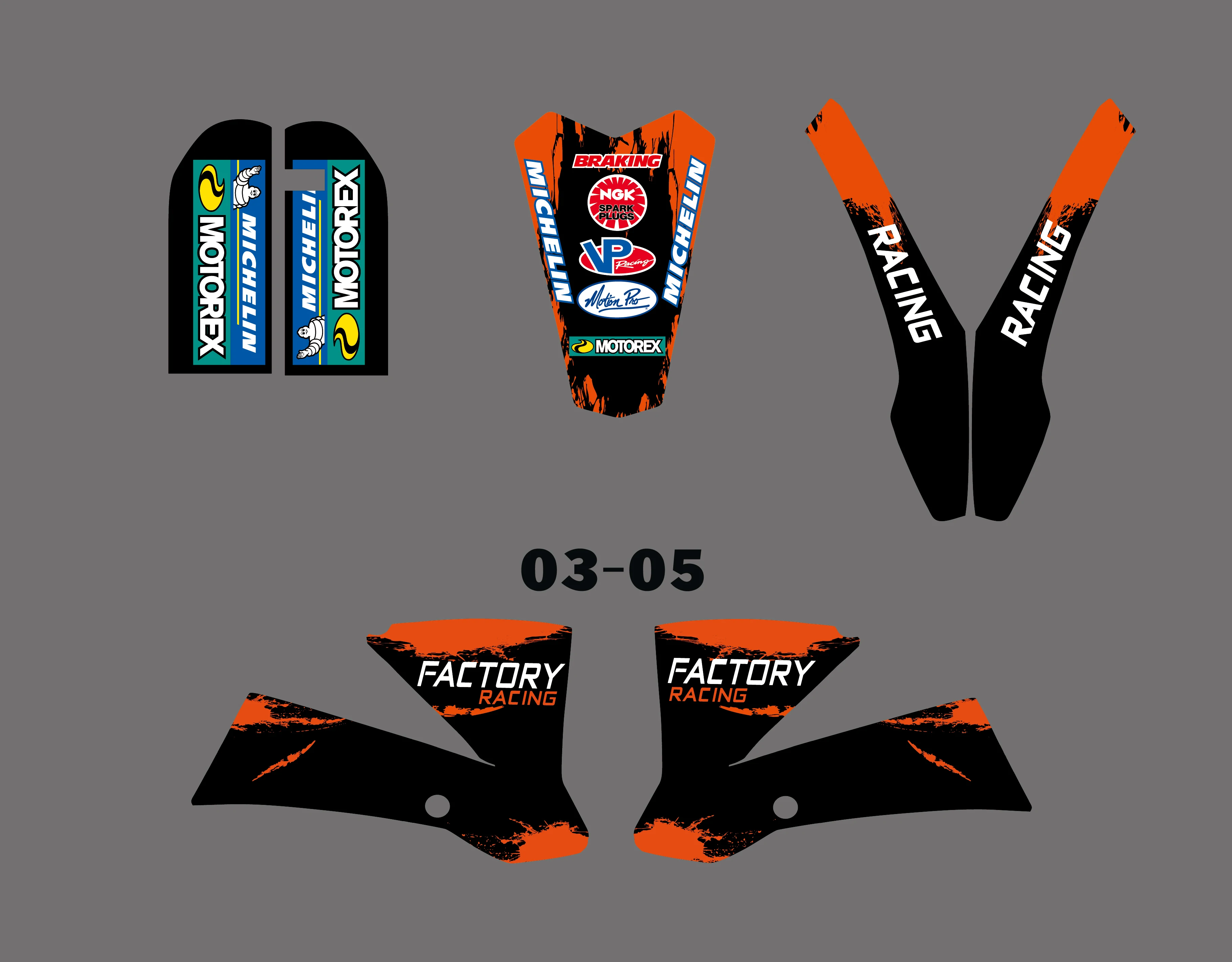 Графическая наклейка для KTM SX85 SX 85 2003 2004 2005 2006 2007 2008 2009 2010 2011 2012|sticker kit|team graphicsdecal kit |