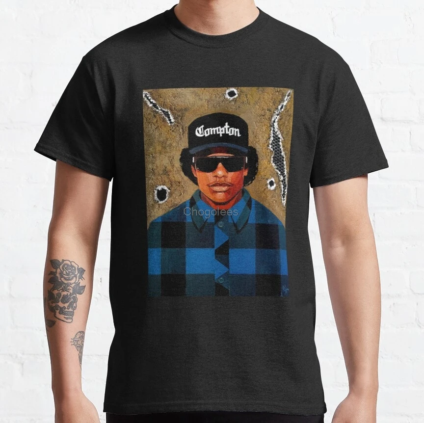 Мужская футболка веер арт eazy e черная шляпа женские мужские футболки|Мужские