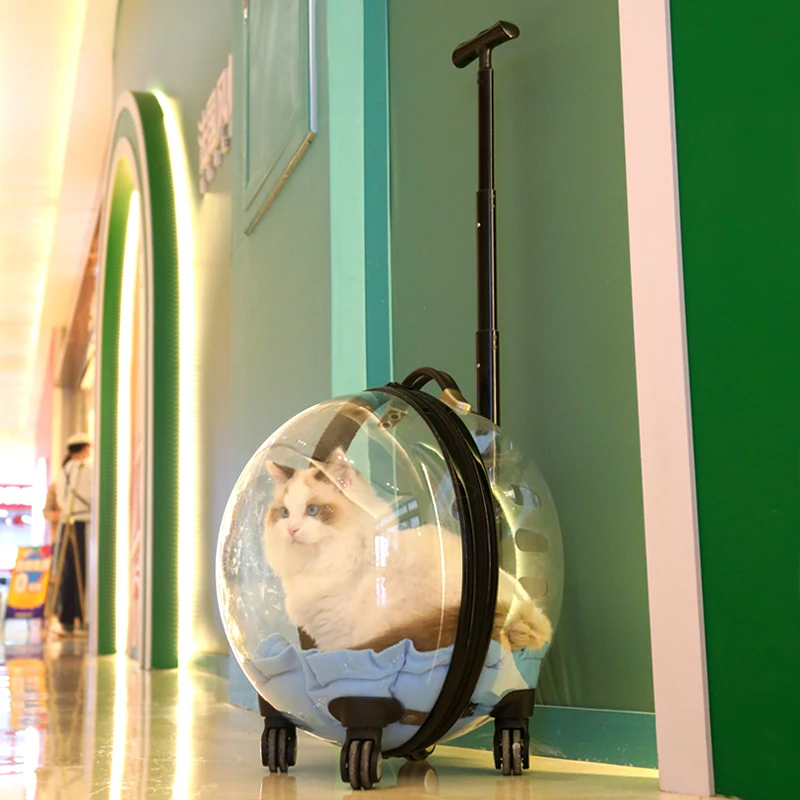 

Чехол на колесиках для кошек, сумка для переноски домашних животных, вместительный чехол для костюма, чемодан для собак