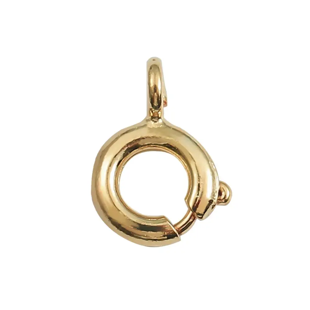 Пружинные застежки для колец с открытым соединительным кольцом позолоченные 18