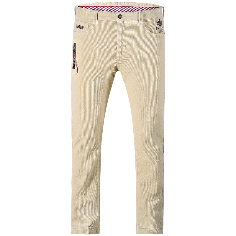 Брюки мужские вельветовые прямые удобные трендовые Стрейчевые штаны для