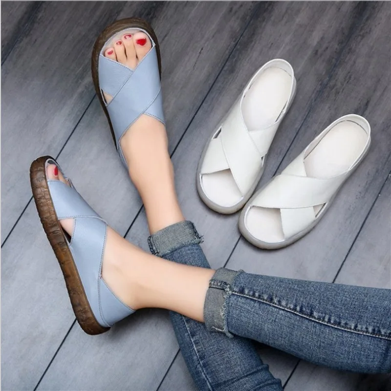 Женские сандалии Новинка лета 2019 Повседневные тапочки женская обувь модные