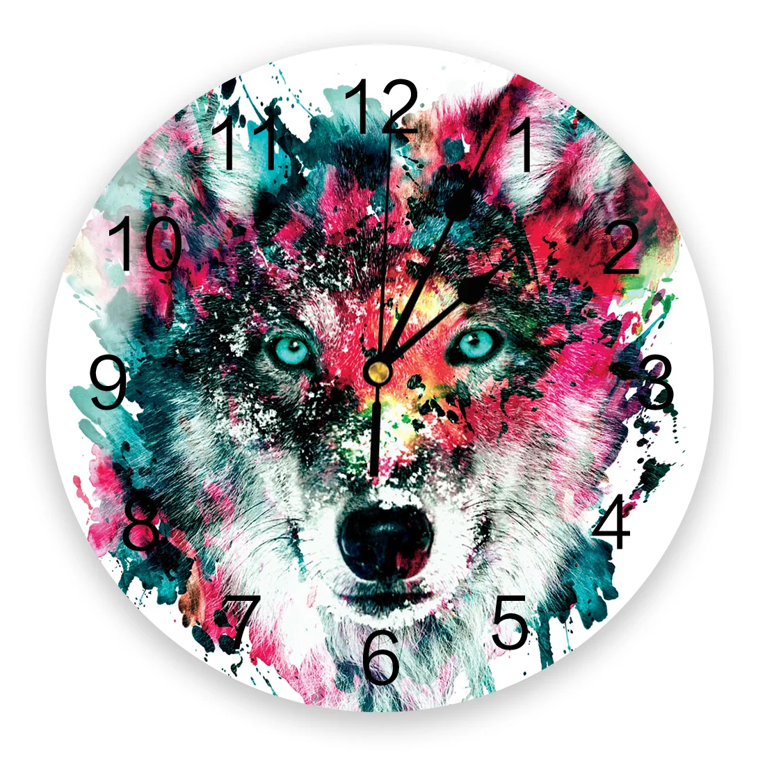 

Wolf Wall Clock Home Decor Bedroom Silent Oclock Watch Wall for Kitchen Living Room Wall Digital Clock