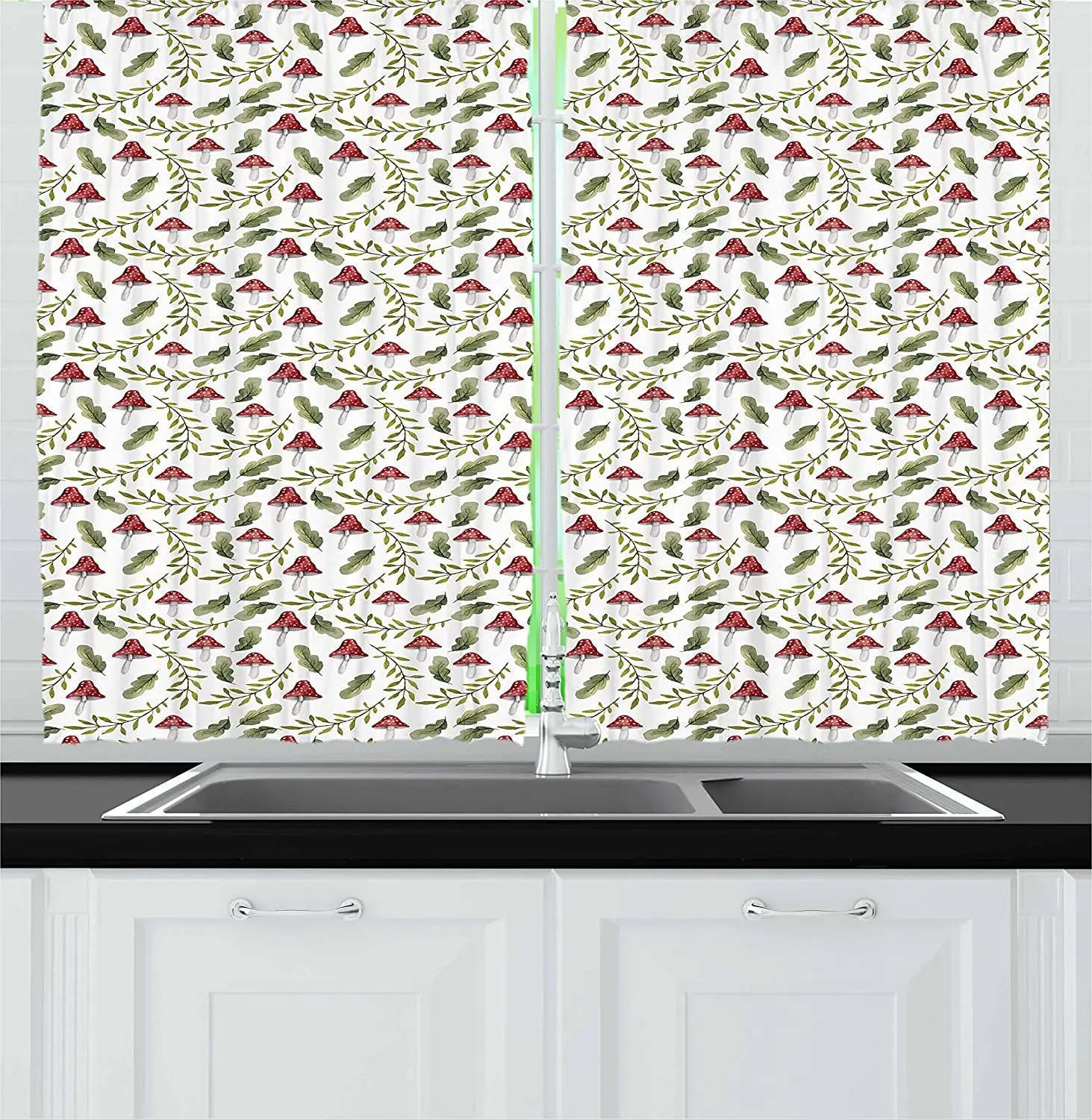 

Mushroom Thermal Blackout Curtain for Living Room Bedroom Kitchen Home Hotel Coffee Decor Opaque Window Curtains
