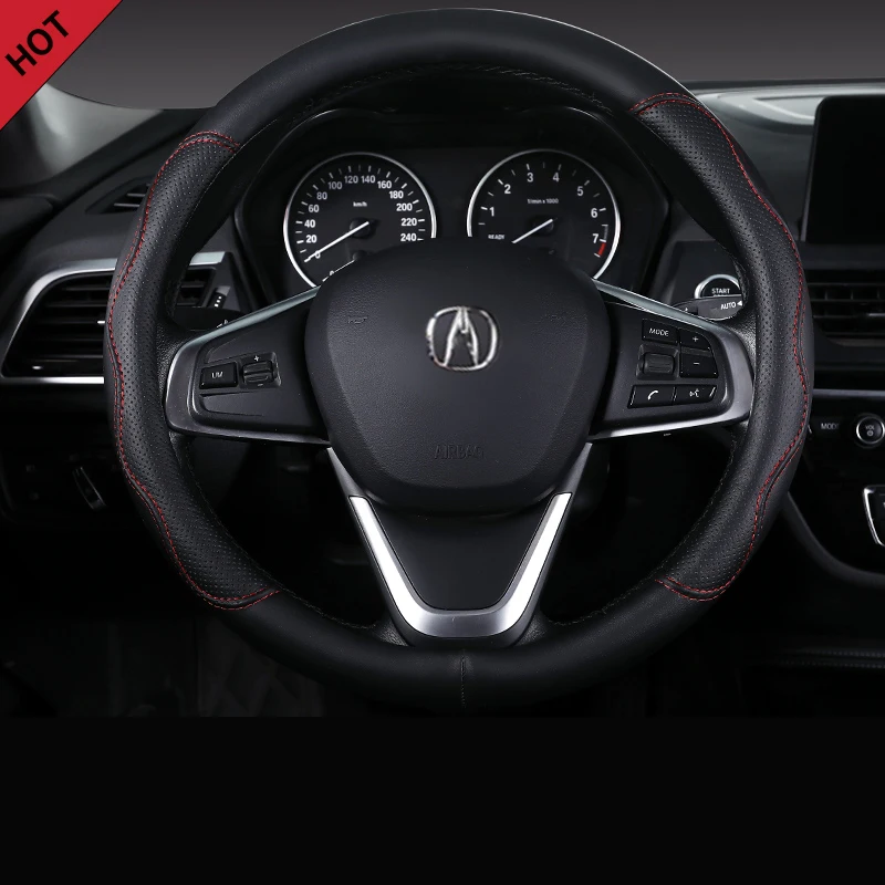 

Suitable All 37cm / 38cm Models Car Steering Wheel Cover Leather for Acura RDX CDX Mdx Tlx-l Zdx TL Car Assessoires