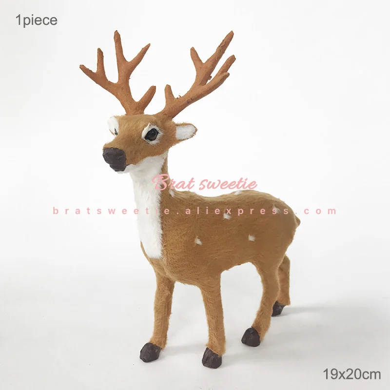 medium deer Белое золото зеленое сизалевое волокно Мини Рождественская елка Снежный Мороз сосновая елка модель игрушки DIY ремесло настольное украшение рождественские украшения - Цвет: medium deer