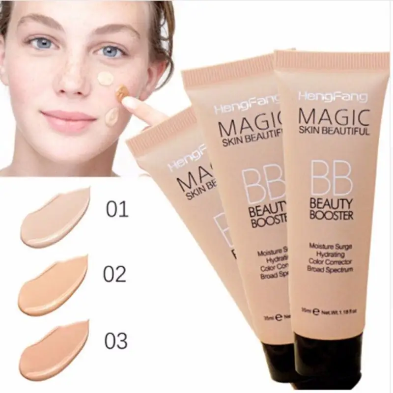 

BB Cream Base Makeup Long Lasting Waterproof Brighten Skin Stone Whitening Concealer Foundation Liquid Face Makeup TSLM1