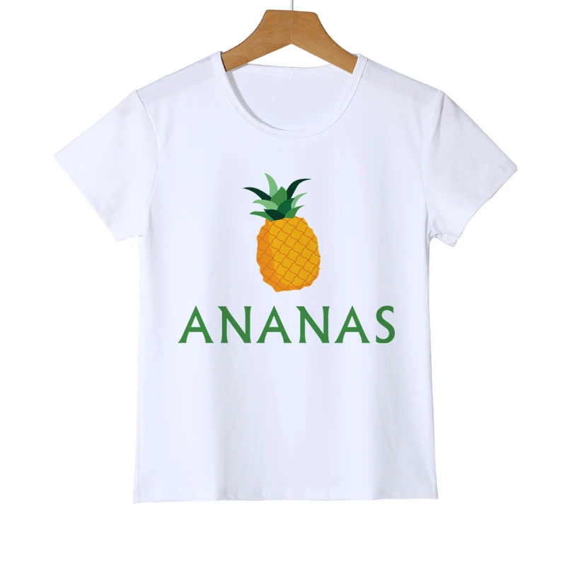 

Funny Summer T-shirt New Ananas Boys/Girls Short Sleeve Pineapple Child Tee Shirt Femme Casual T-shirt for Kids Tops Z29-8