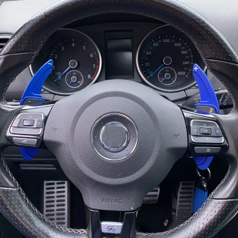 

Aluminum Alloy Add-On Steering Wheel DSG Paddle Shifters Extension For VW Tiguan Golf 6 MK5 MK6 Jetta GTI R20 R36 CC Scirocco