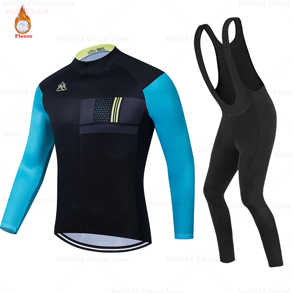 Raudax 2021 Winter Warm Cycling Clothing Pro Team Cycling Jackets Thermal Fleece Bicycle Cycling Warm MTB Bike Clothing Jacke