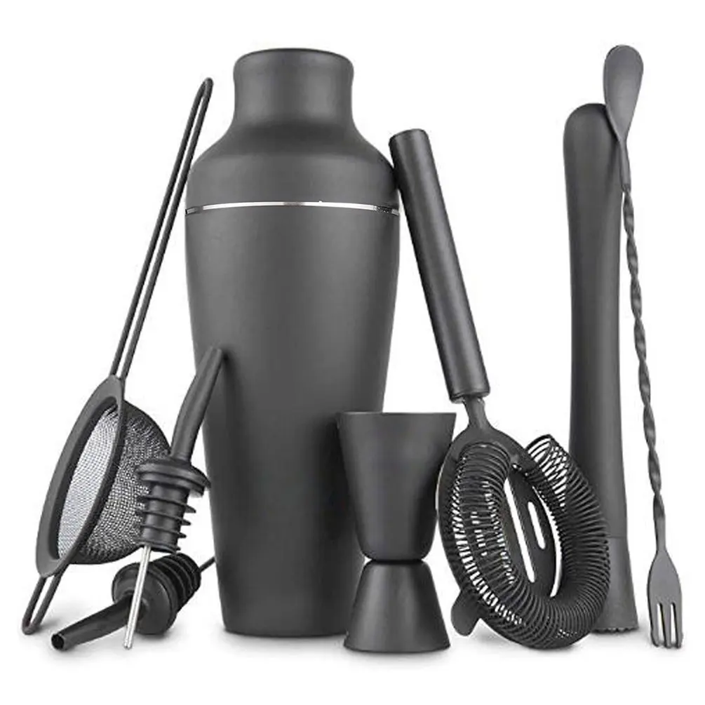 

Stainless Steel Cocktail Set Bartending Kit Cocktail Shaker Measuring Jigger Cocktail Mixer Muddle Spoon Bottle Pourer Bar Tools