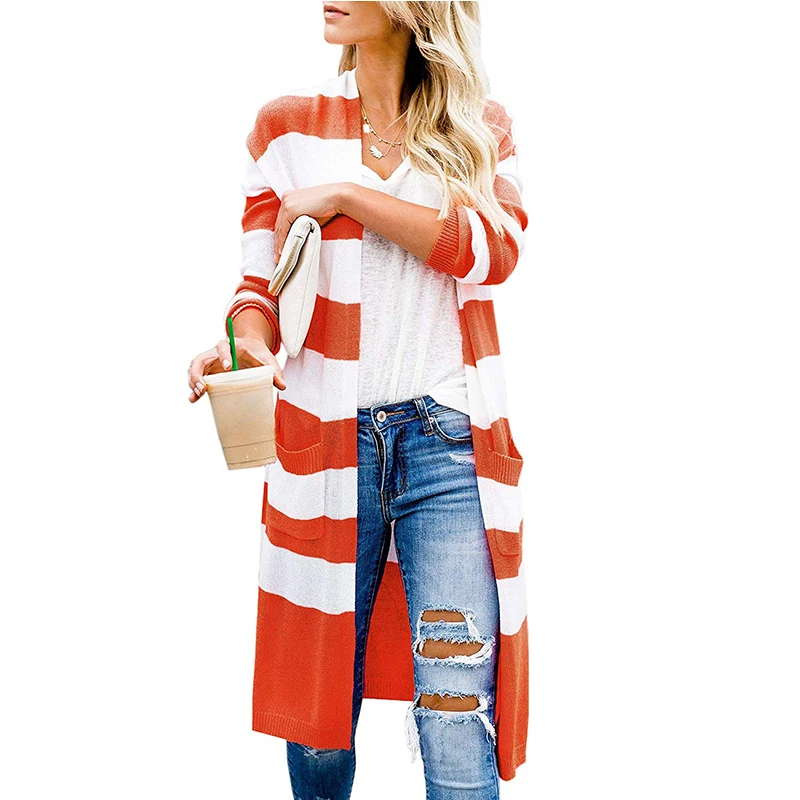 Belle Poque 2019 Autumn Cardigan Women Striped Knitted V Neck Sweater Female Jumper Coat Plus Size Clothes Outwear |