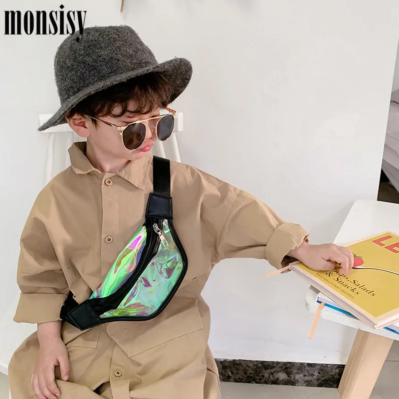 Поясная Сумка Monsisy Laser для мальчиков и девочек детская прозрачная нагрудная сумка