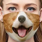 Унисекс на открытом воздухе смешная собака уход за кожей лица маска для полости рта моющиеся повторного использования маска для лица с изображением рта муфельная печь рот шапки дышащая маска для лица маски
