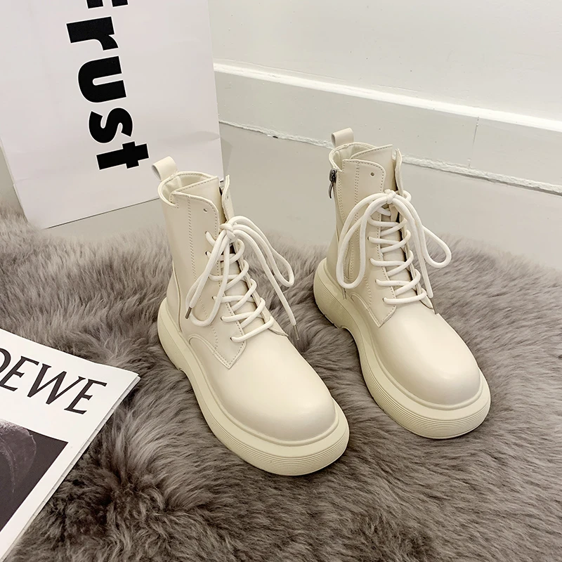 

2021 Genuine Leather Snow Boots Winter Ankle Boots Fashion Lace Up Nature Wool Keep Warm Women Boots