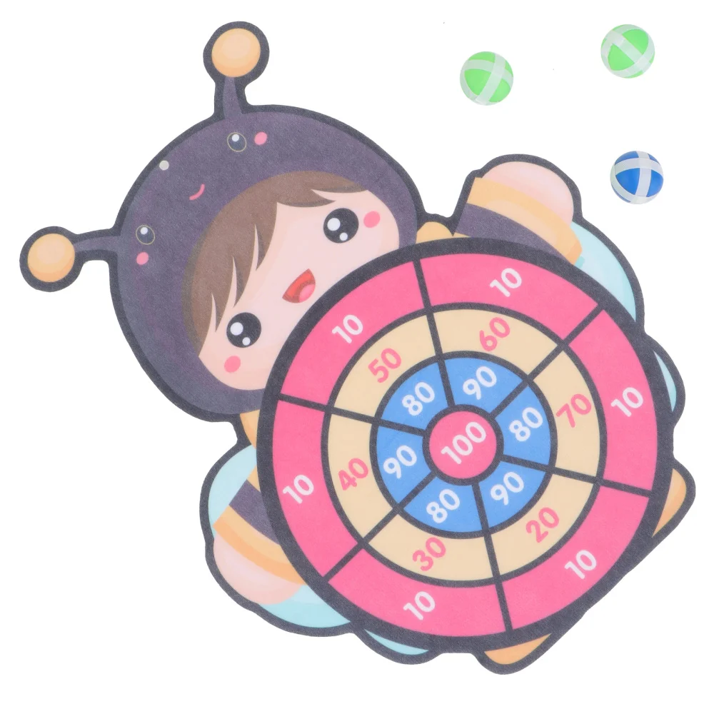 

2 Sets of Children Sticky Balls Plaything Throwing Dart Board Interactive