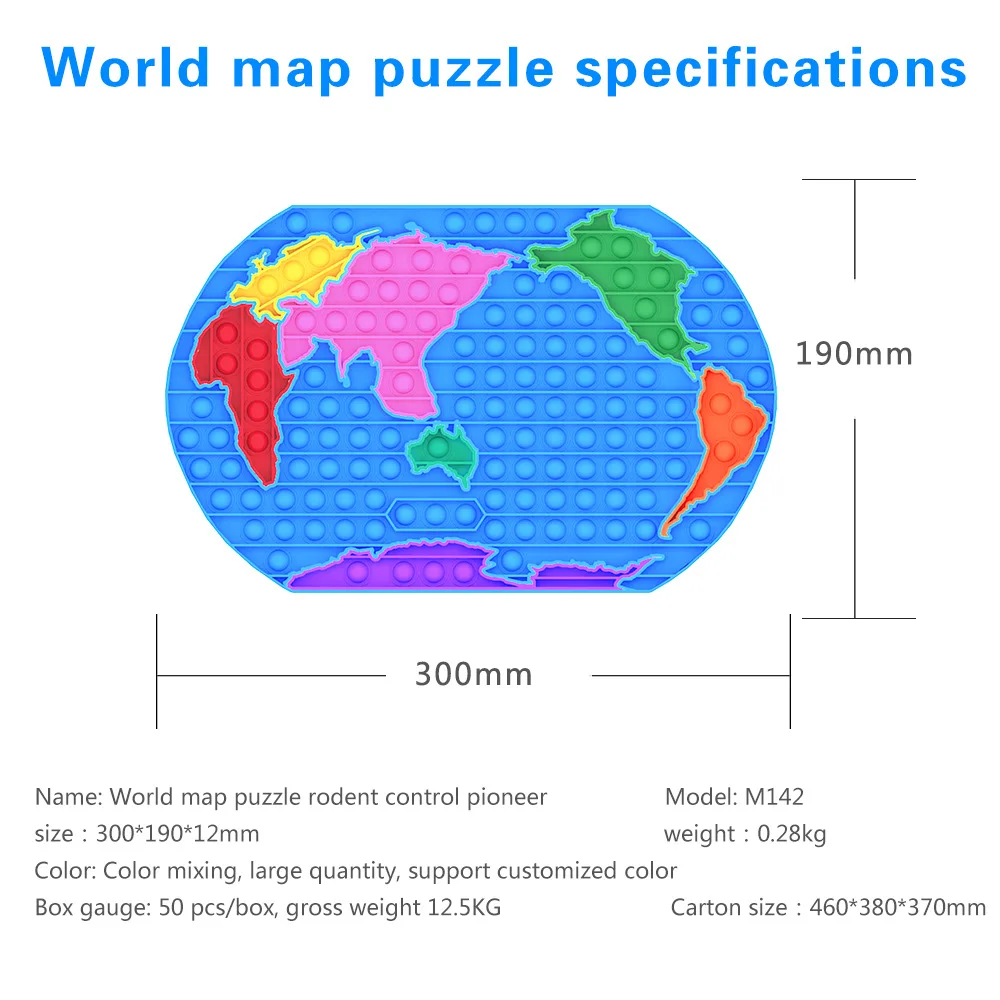 

Children Jigsaw Puzzle Reliver Toys Snipers Antistress Big World Map Game Desktop Fidget Toys for Children and Adults A063
