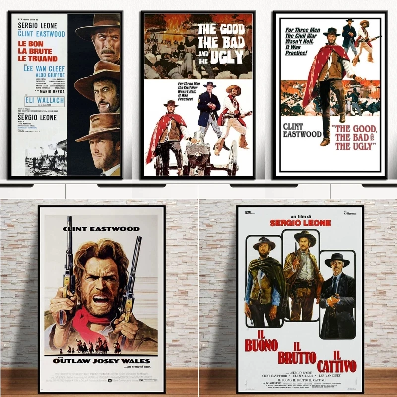 

Clint Eastwood A Fistful Of Dollars Classic Movie Poster Wall Art Picture Posters And Prints Canvas Painting For Room Home Decor