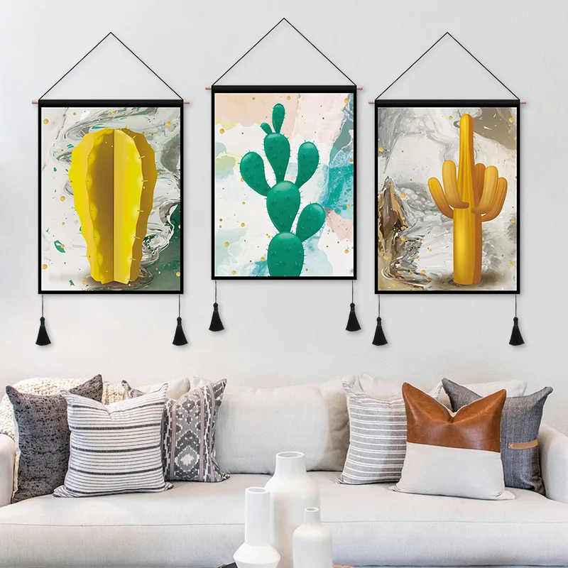 

Creative Plant Art Wall Hanging Cloth Wall Decor Tapestry Wall Hanging Handmade Tassels For Living Room Bedroom Home Decoration
