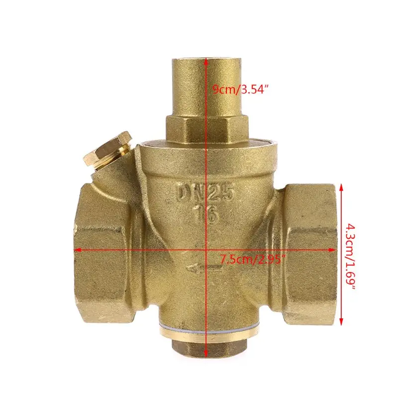 

DN25 1" Adjustable Brass Water Pressure Reducing Regulator Valve PN 1.6