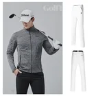 Мужские брюки для гольфа, новинка 2021, дышащие эластичные брюки, осенне-зимние плотные брюки