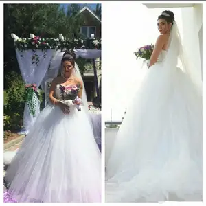 Sweetheart Ball Gown Wedding Dresses Lace Top Tulle Garden Bridal Formal Long Vestidos De Mariee Spring 2023