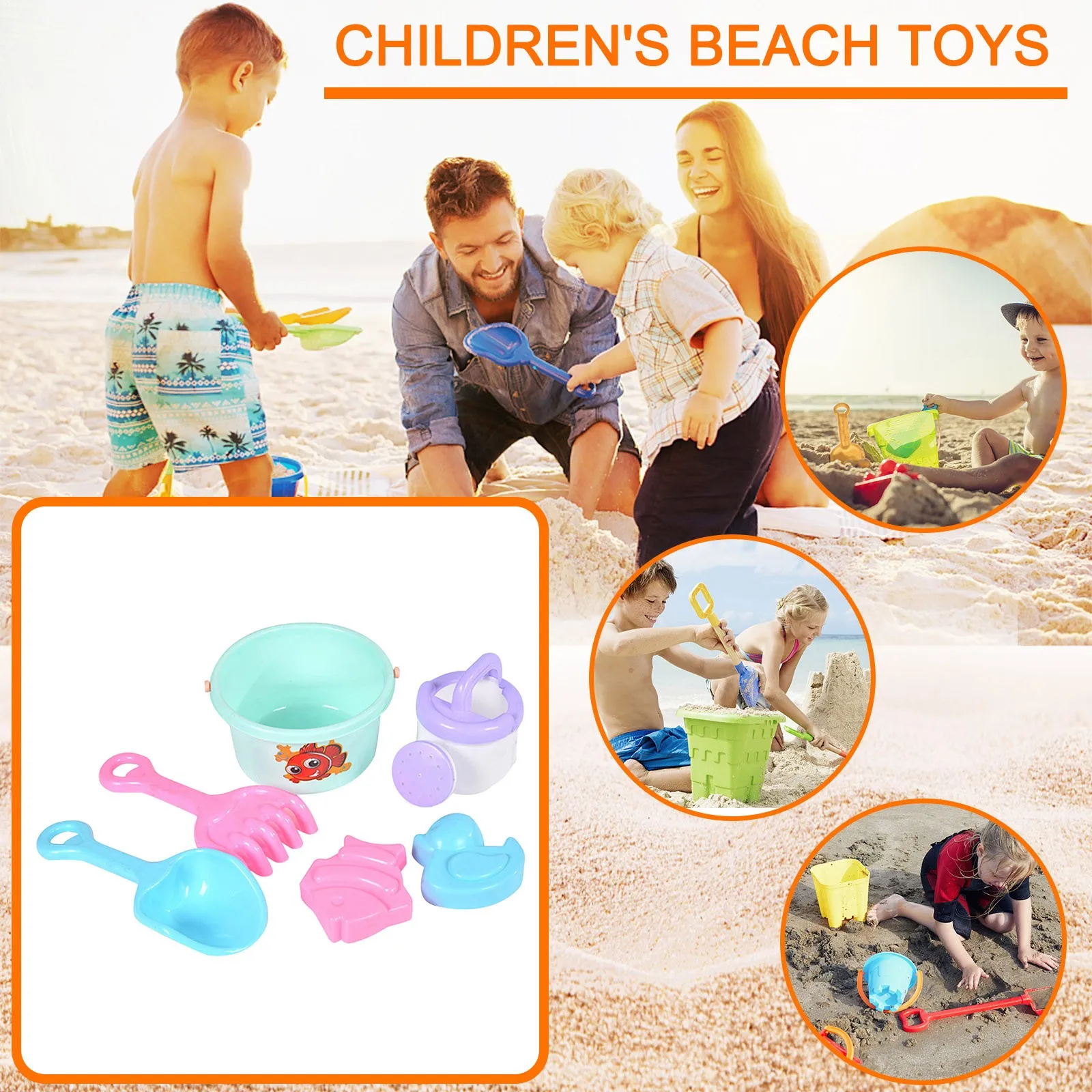

Beach Toys For Kids Sand Sandkasten Spielzeug Six Piece Beach Toy Sand Set Sand Play Sandpit Toy Summer Outdoor Funny Toys 311