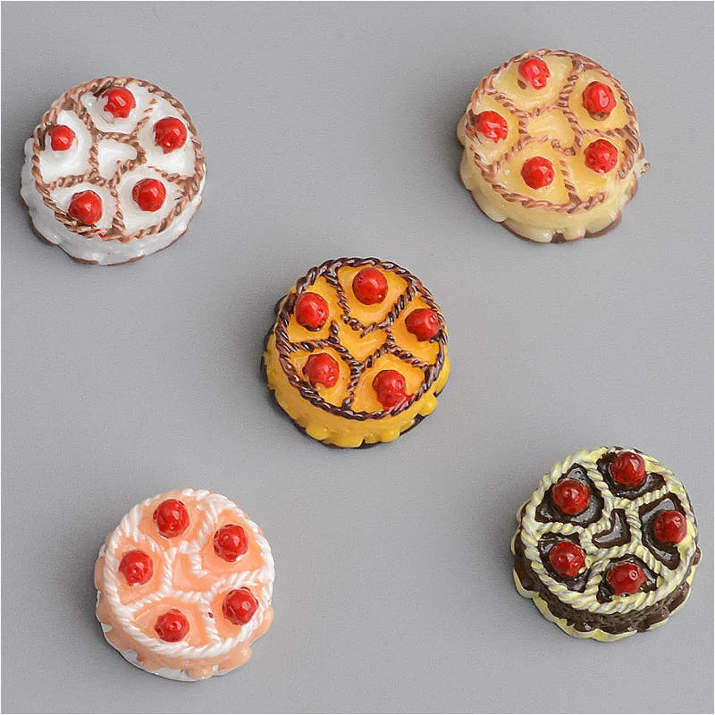 10 шт./пакет смолы мини клубника торт аксессуары слизь игрушки добавка слайдер