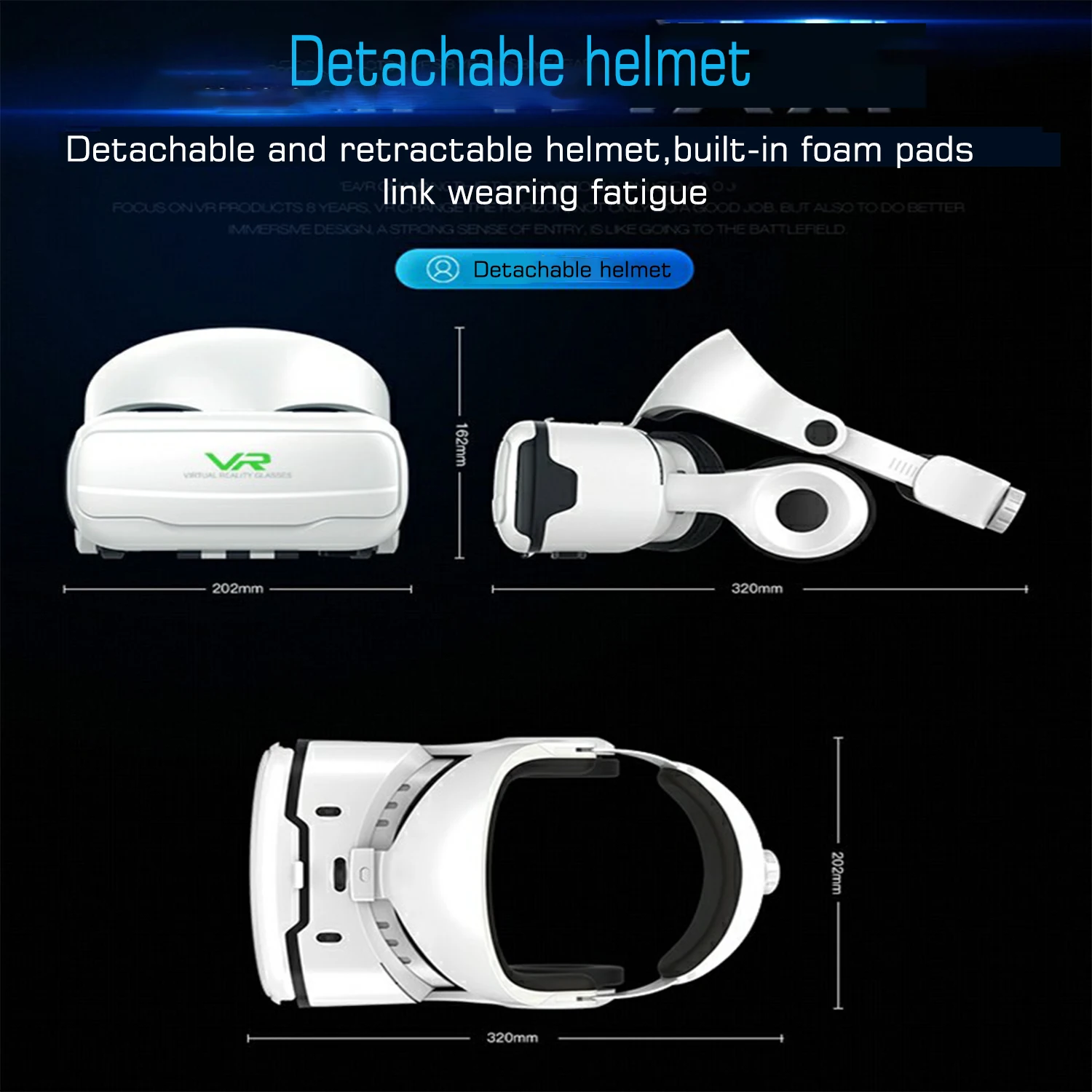 virtual reality 3d vr headset smart glasses helmet for mobile cell phone smartphone 6 7 inches lenses binoculars with controller free global shipping
