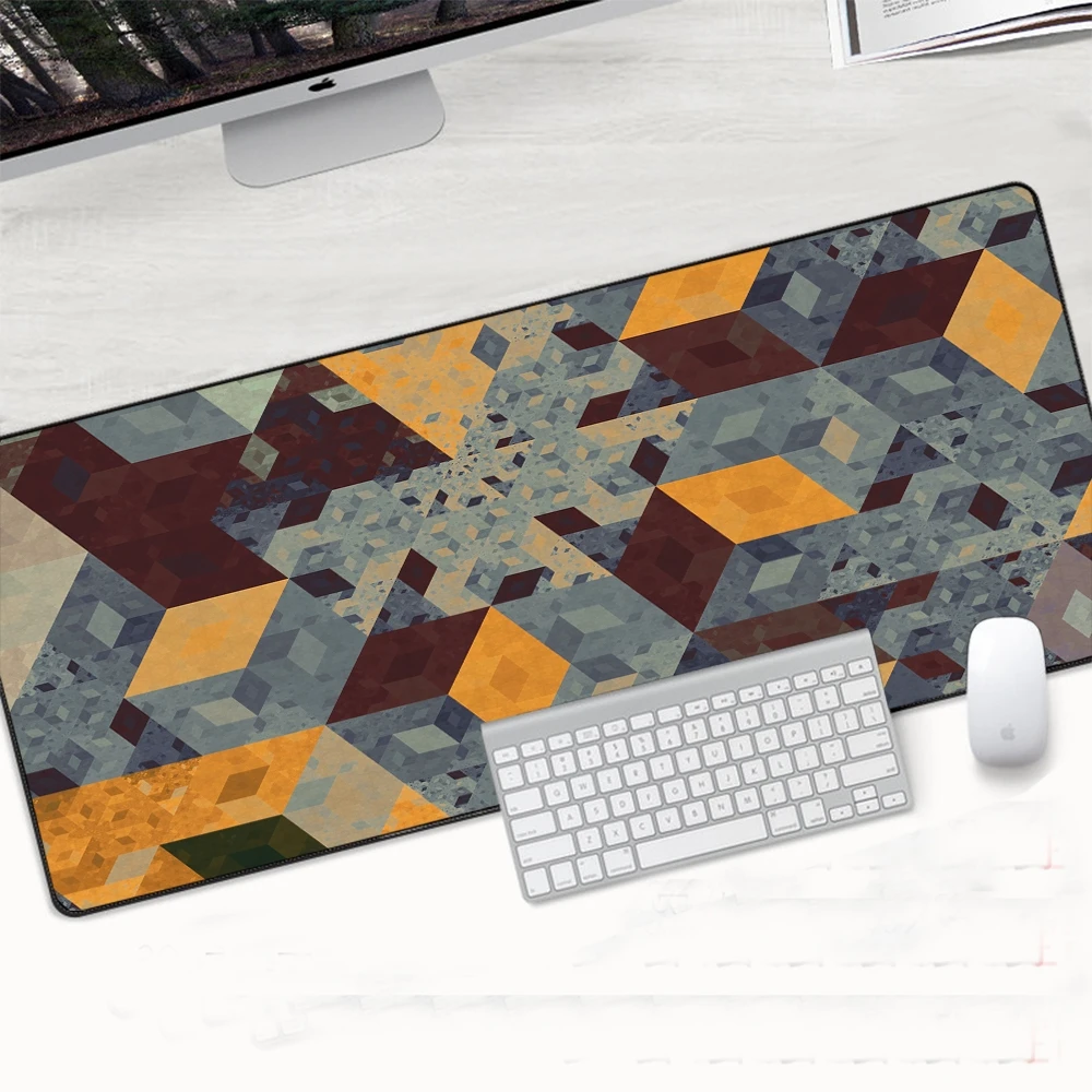 

Синий и красный коврик для мыши с абстрактным HD-рисунком, «сделай сам», большой компьютерный коврик для мыши, крутой игровой коврик XL для мыш...