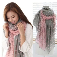 chiffon polka dot scarf shawl for women wraps hijab cape summer scarves winter sciarpa and mujer stole scarves voile schal shawl