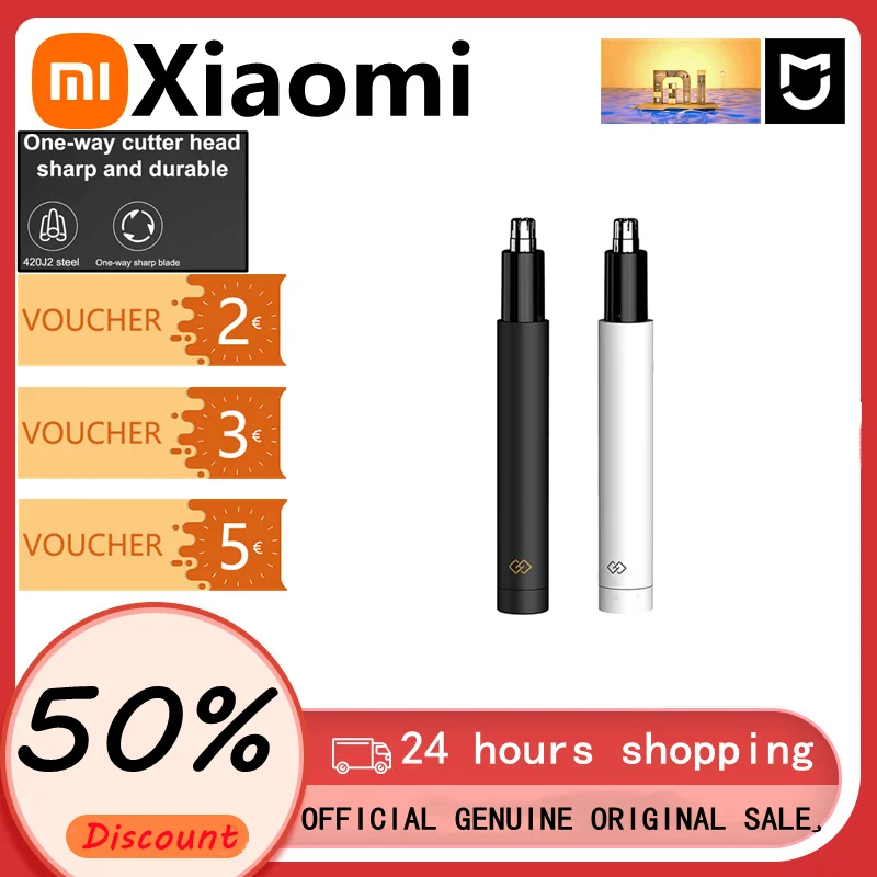 

Xiaomi Youpin Original HN1 Electric Nose Hair Trimmer Mini Portable Ear and Nose Hair Shaver IPX4 Waterproof Home Daily Use