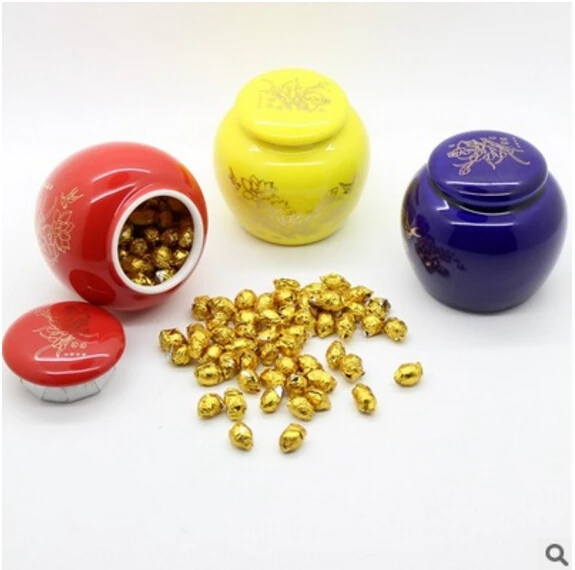 Chinese 30g ripe tea Gold Tin Foil Packing Resin with caddy | Дом и сад