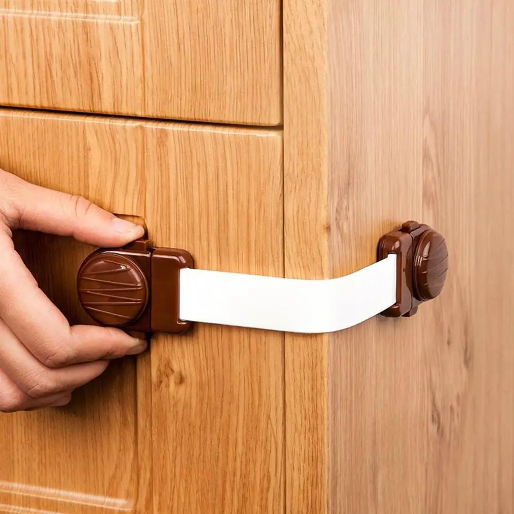 

Drawer Door Cabinet Cupboard Toilet Safety Locks Baby Kids Safety Care Plastic Locks Straps Infant Protection