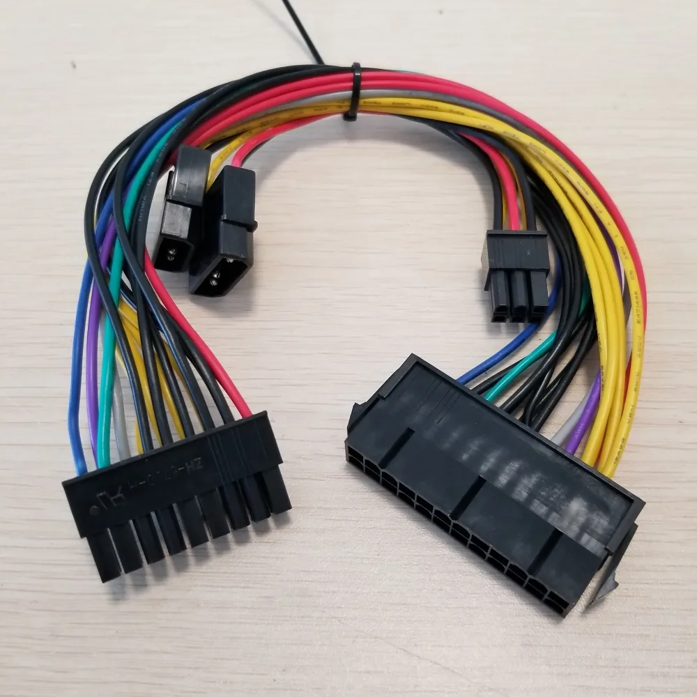 10 шт./лот ATX 24Pin к 18Pin и двойной IDE Molex 6Pin конвертер адаптер Кабель питания Шнур для HP