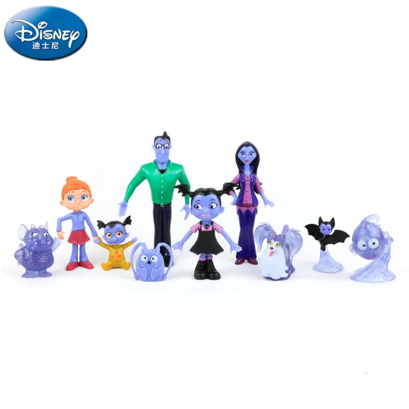 Дисней 10 шт./лот Vampirina Batgirl мама и папа кукла гуманоидная экшн карта детская