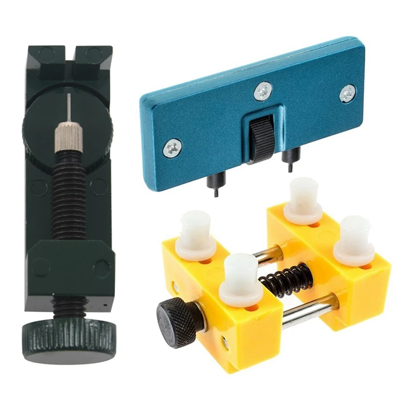 

1 Set Metal Link Pin Remover Adjuster Watch Band & 1 Set Watch Case Back Opener Repair Remover Holder Tool
