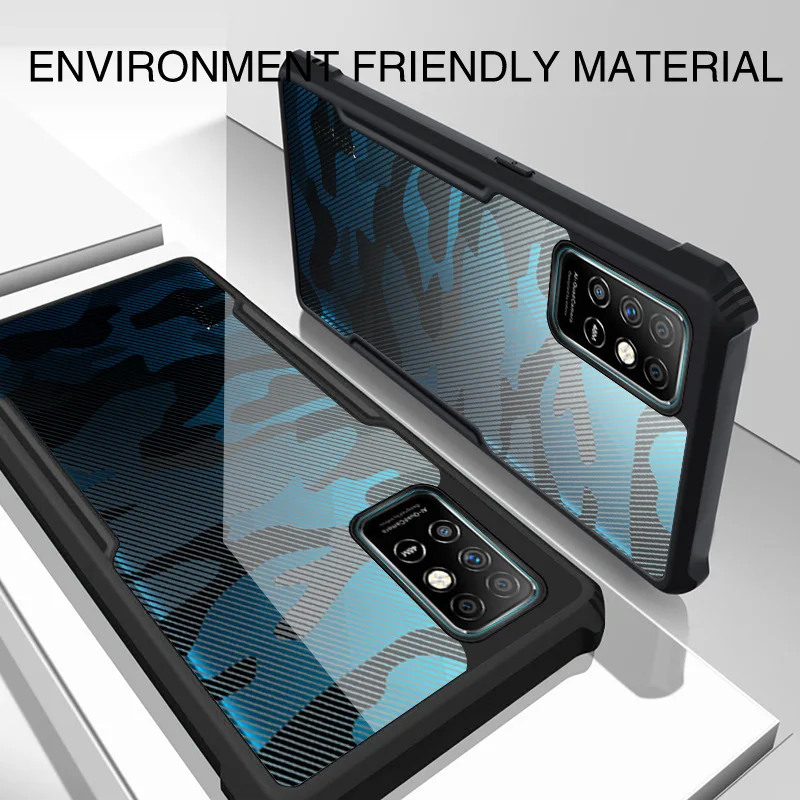 

For Infinix Note 8 Case Airbag Case Camouflage Acrylic PC+TPU Anti-knock Armor Back Cover for Infinix Note 8i Case Rzants