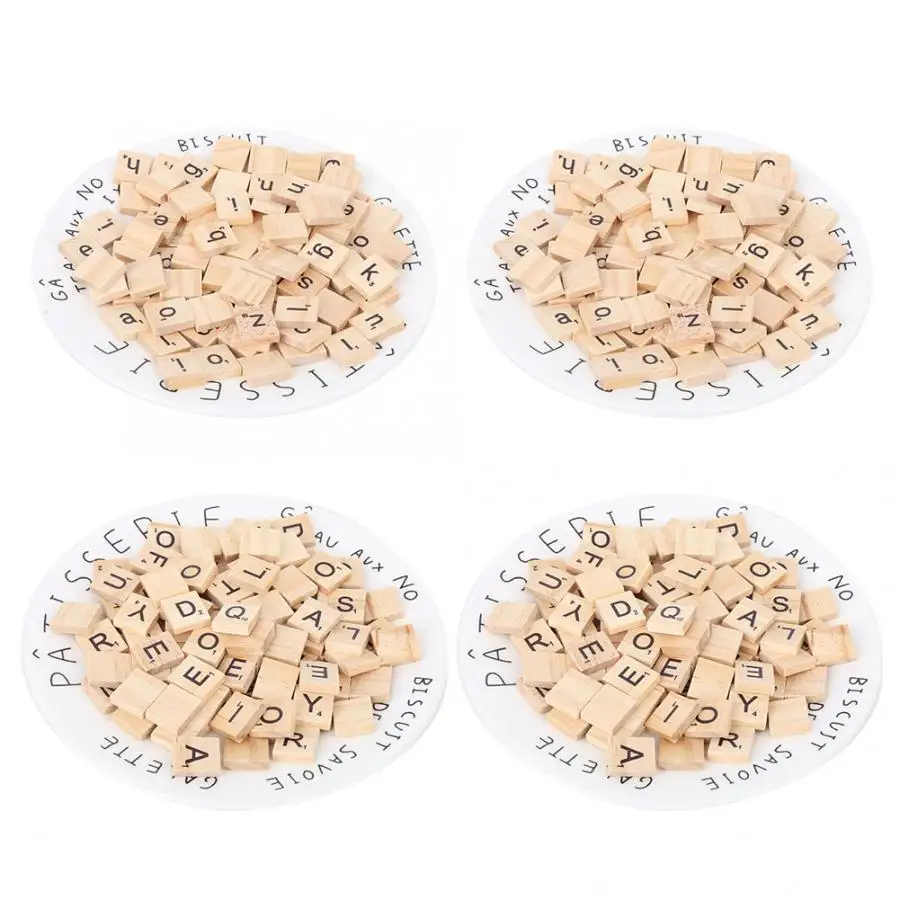 Набор из 2 предметов с буквами деревянные плитки головоломки блоки поделки