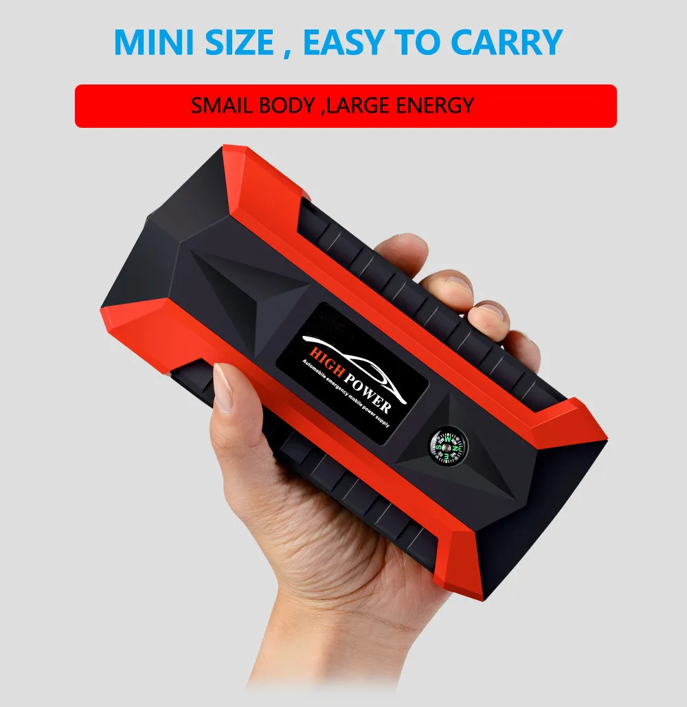 UK 89800mAh 12V lcd 4 USB Автомобильное зарядное устройство, зарядное устройство для автомобиля